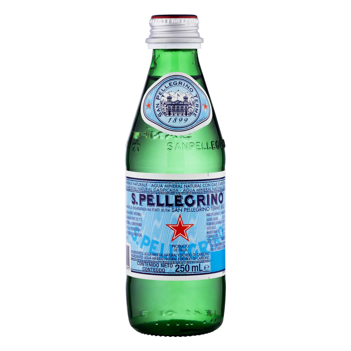 Água Mineral Natural com Gás S. Pellegrino Garrafa 250ml