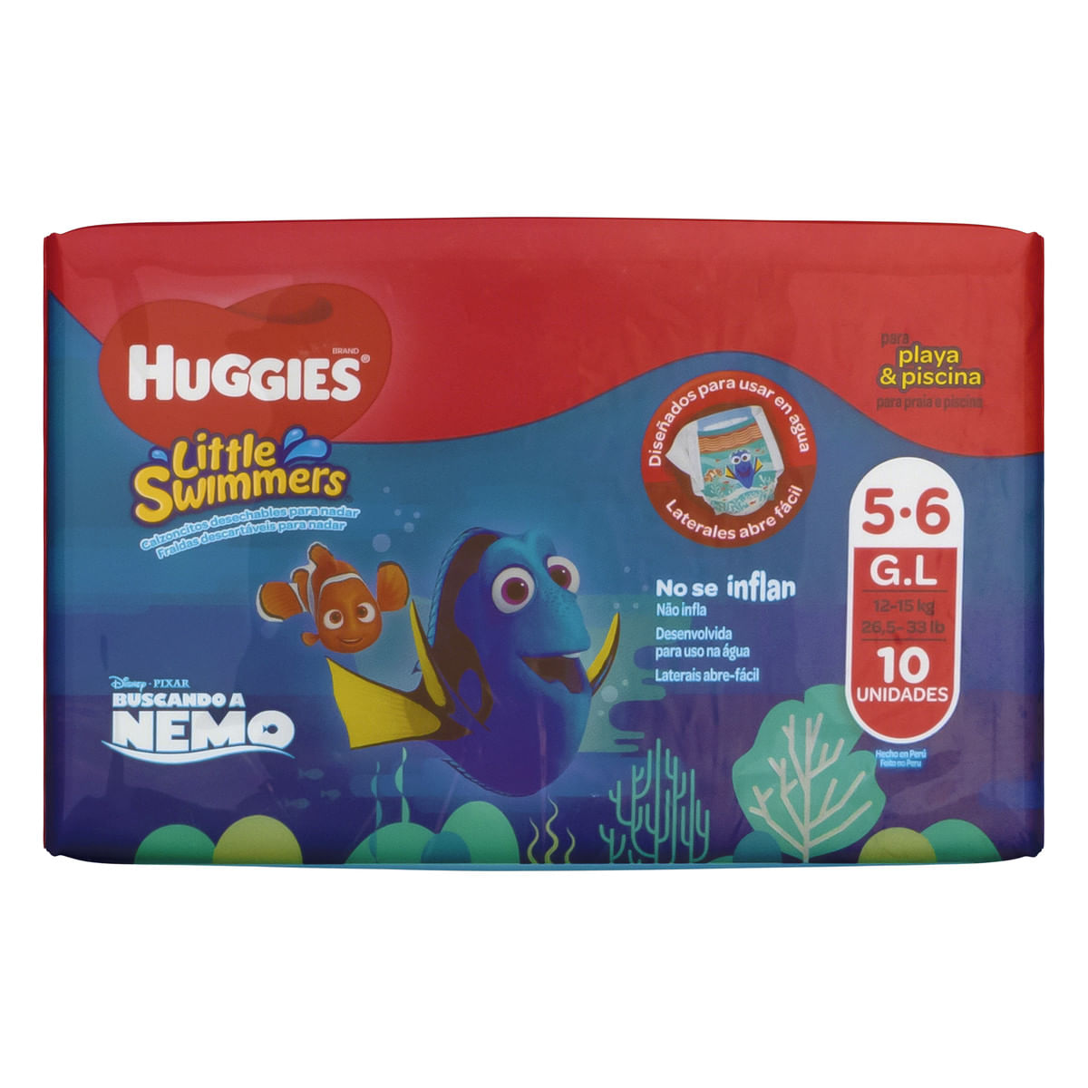 Fralda Descartável Infantil Huggies Praia & Piscina Procurando Nemo G.L