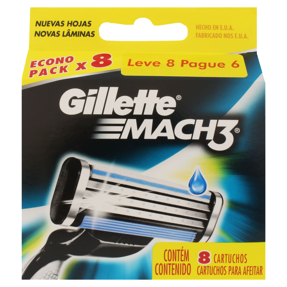 carga gillette mach3 leve 8 pague 6 unidades