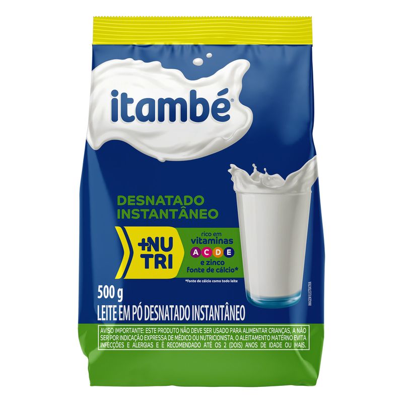 Leite-em-Po-Instantaneo-Desnatado-Itambe-Pacote-500g-Embalagem-Economica