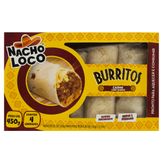 Burrito Carne com Queijo Nacho Loco Caixa 450g 4 Unidades