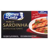 Filé de Sardinha com Molho de Tomate Gomes da Costa Pack com 3 Unidades 85g Cada