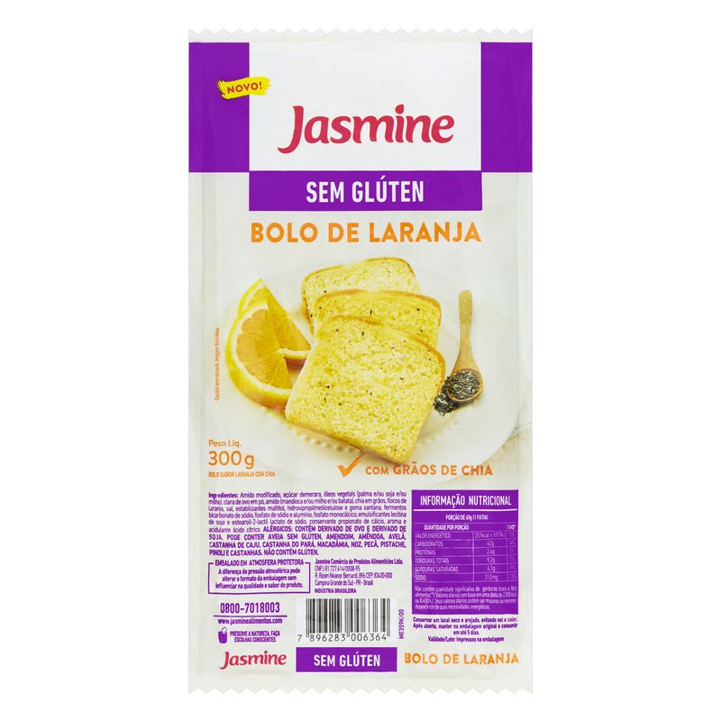 Bolo-Laranja-com-Chia-sem-Gluten-Jasmine-Pacote-300g
