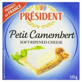 Queijo Camembert Président Pacote 125g