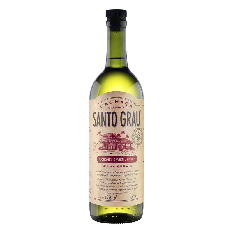 Cachaca-Santo-Grau-Classica-Coronel-Xavier-Chaves-Garrafa-750ml