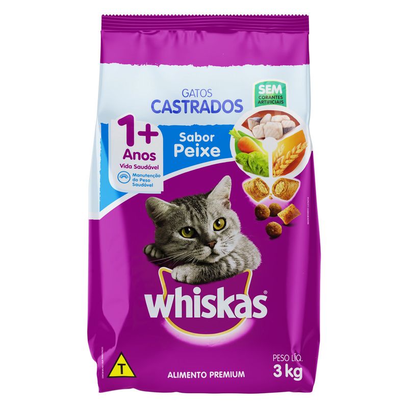 Alimento-para-Gatos-Castrados-Adultos-1--Peixe-Whiskas-Pacote-3kg