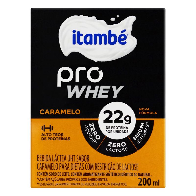 Bebida-Lactea-UHT-Caramelo-Zero-Lactose-Itambe-Pro-Whey-Caixa-200ml