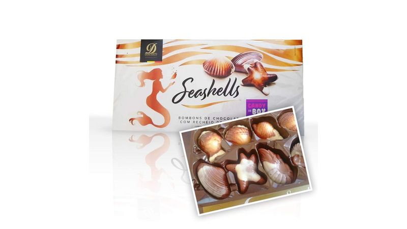 Bombons Seashells de Chocolate com Avel s Donckels Caixa 250g