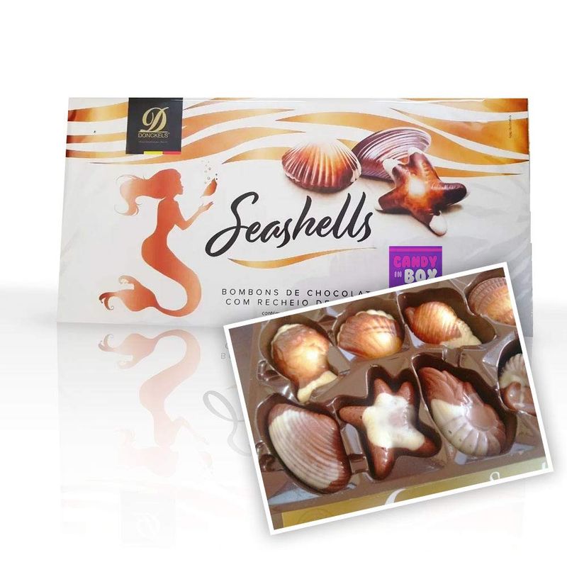 Donckels---Bombons-Seashells-de-Chocolate-Belga-com-Avelas---Importado-da-Belgica