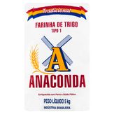 Farinha de Trigo Tipo 1 Anaconda Pacote 5kg