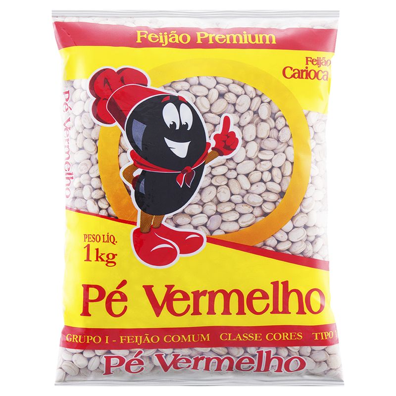 Feijao-Carioca-Tipo-1-Pe-Vermelho-Premium-Pacote-1kg