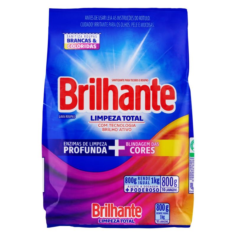 Lava-Roupas-em-Po-Roupas-Brancas-e-Coloridas-Brilhante-Limpeza-Total-Pacote-800g