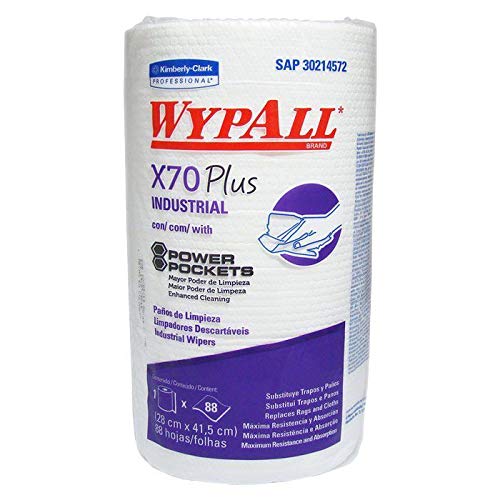 Pano-Wiper-Wypall-X70-Plus-Rolo-kimberly-Clark-C-88-Folhas