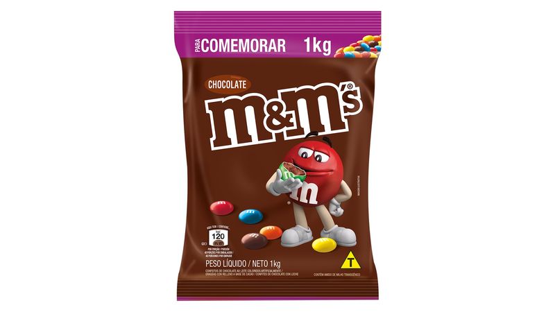 Confeites de Chocolate - m&m - 1Kg