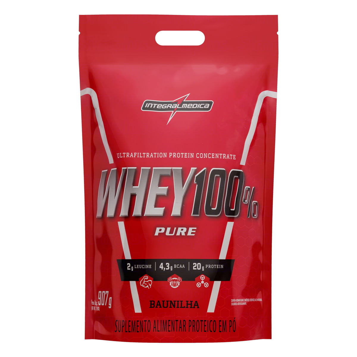 Suplemento Alimentar Baunilha Integralmedica Whey Pacote 907g