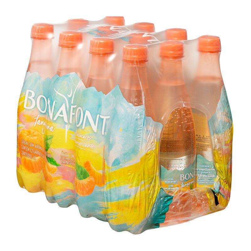 Pack-de-Agua-Saborizada-com-Gas-Tangerina-Bonafont-Garrafa-500ml-com-8-Unidades
