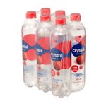 Pack-Agua-Saborizada-com-Gas-Frutas-Vermelhas-Crystal-Sabores-Garrafa-510ml-com-6-Unidades