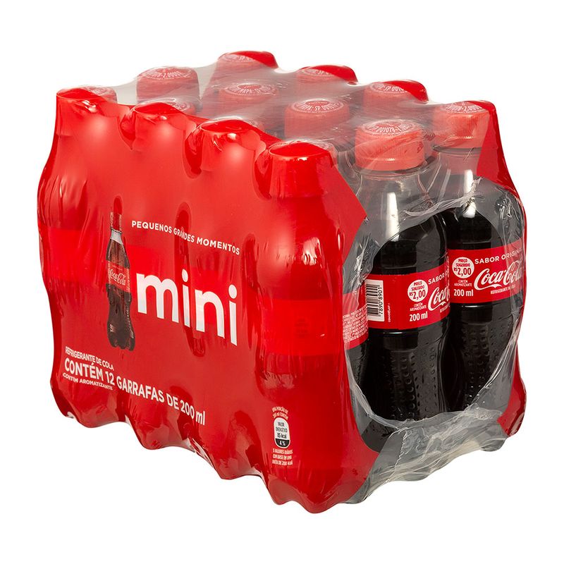 Pack-Coca-Cola-Pet-com-12-Unidades-200ml-Cada