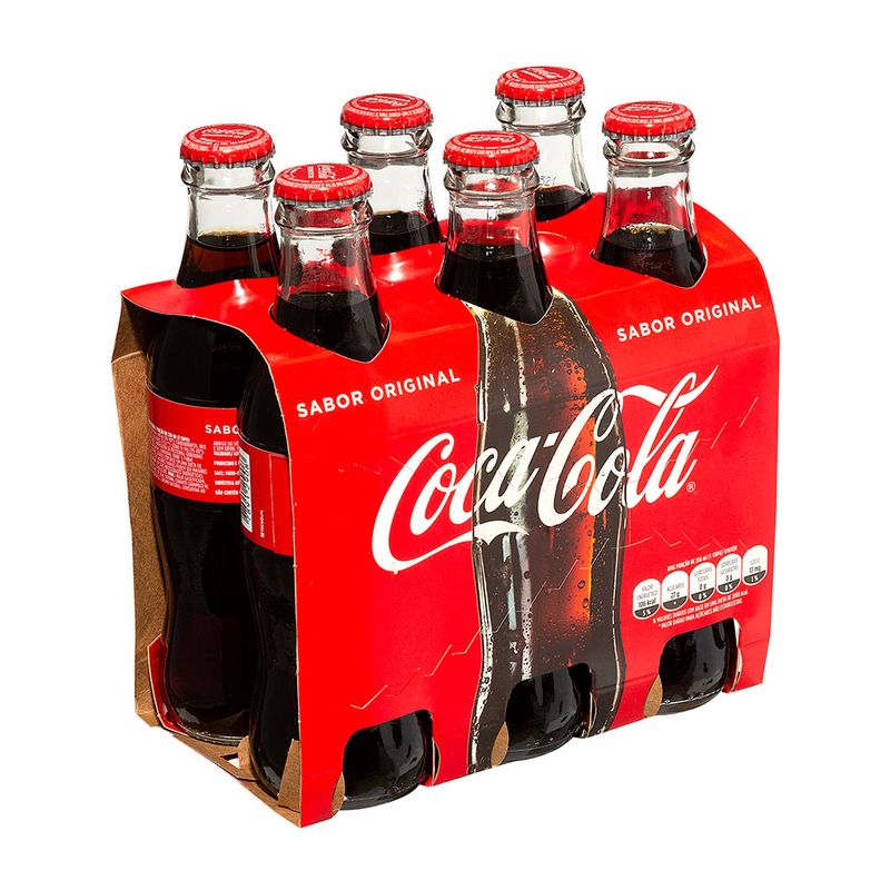 Pack-Refrigerante-Coca-Cola-Vidro-6-Unidades-250ml-Cada