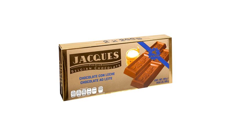 Chocolate ao Leite Jacques Pack 2 Unidades 200g Cada