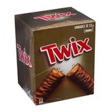 Chocolate Caramelo Twix Pack com 30 Unidades 15g Cada