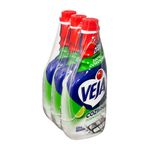 Pack-Limpador-Desengordurante-Cozinha-Limao-Veja-Frasco-500ml-Refil