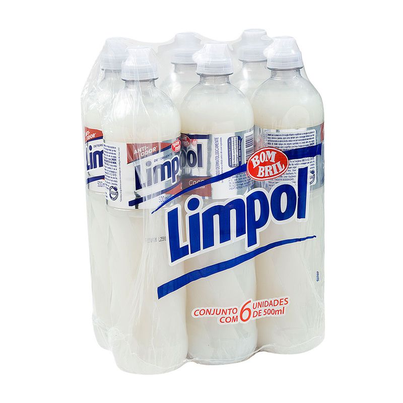 Detergente-para-Loucas-Limpol-Coco-Pack-6-Unidades-500ml-Cada-