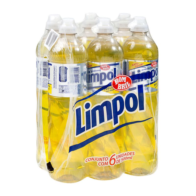 Detergente-para-Loucas-Limpol-Neutro-Pack-6-Unidades-500ml-Cada-