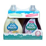 Lava-Roupas Líquido + Amaciante Vida Macia Pack com 2 Unidades 1l Cada