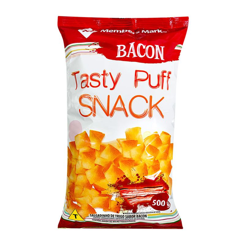 Salgadinho-de-Trigo-Tasty-Puff-Sabor-Bacon-Member-s-Mark-500g