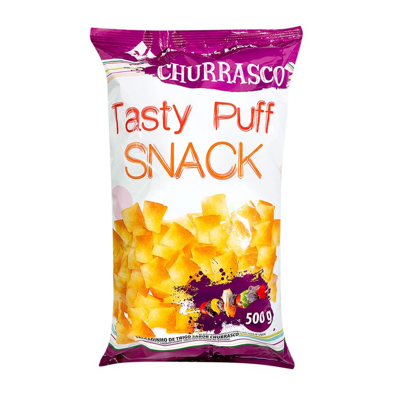 Salgadinho-de-Trigo-Tasty-Puff-Sabor-Churrasco-Member-s-Mark-500g
