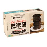 Ice Cream Cookies Sandwiches Picolé Recheatto Member's Mark Pack com 6 Unidades 66g Cada