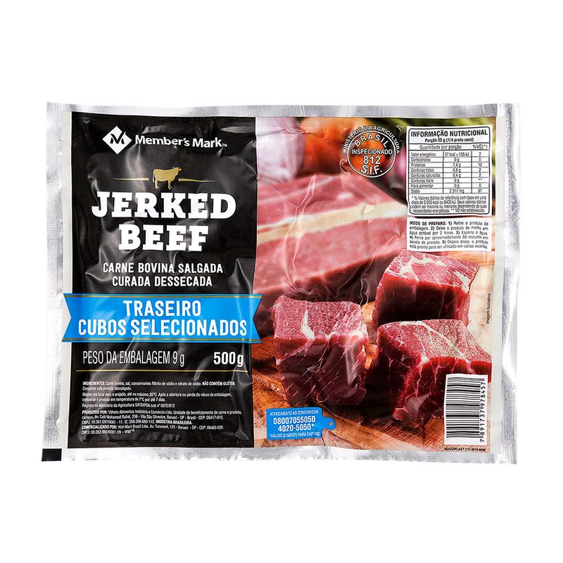 Jerked-Beef-Traseiro-Cubos-Light-Member-s-Mark-500g