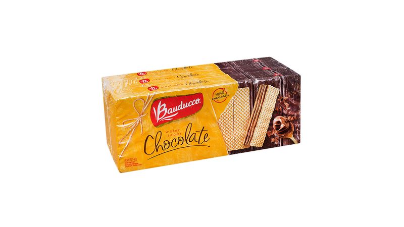 Biscoito Wafer Chocolate Bauducco 140g - Bauducco Chocolate Wafer