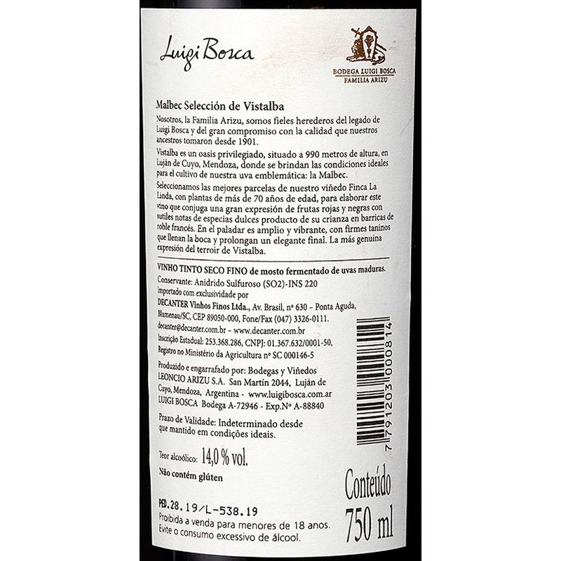 Vinho-Tinto-Luigi-Bosca-Malbec-Seleccion-de-Vistalba-2017-Garrafa-750ml