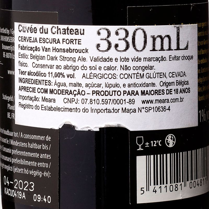 Cerveja-Importada-Escura-Forte-Cuvee-du-Chateau-Kasteel-Garrafa-330ml