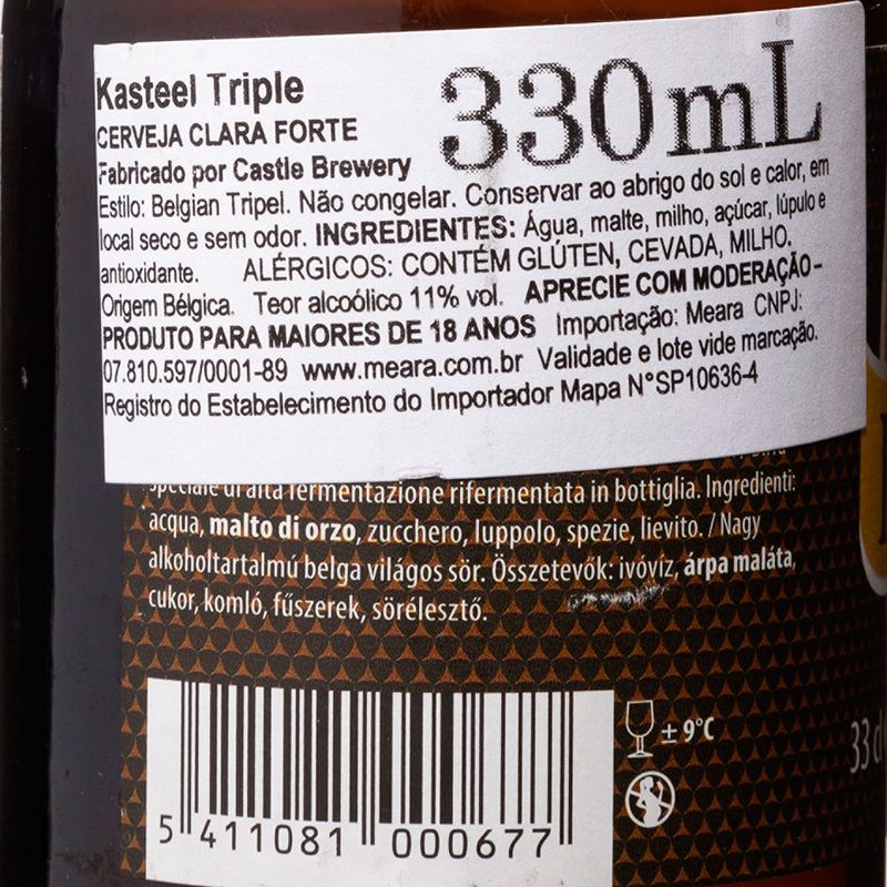 Cerveja-Importada-Clara-Forte-Tripel-Kasteel-Garrafa-330ml