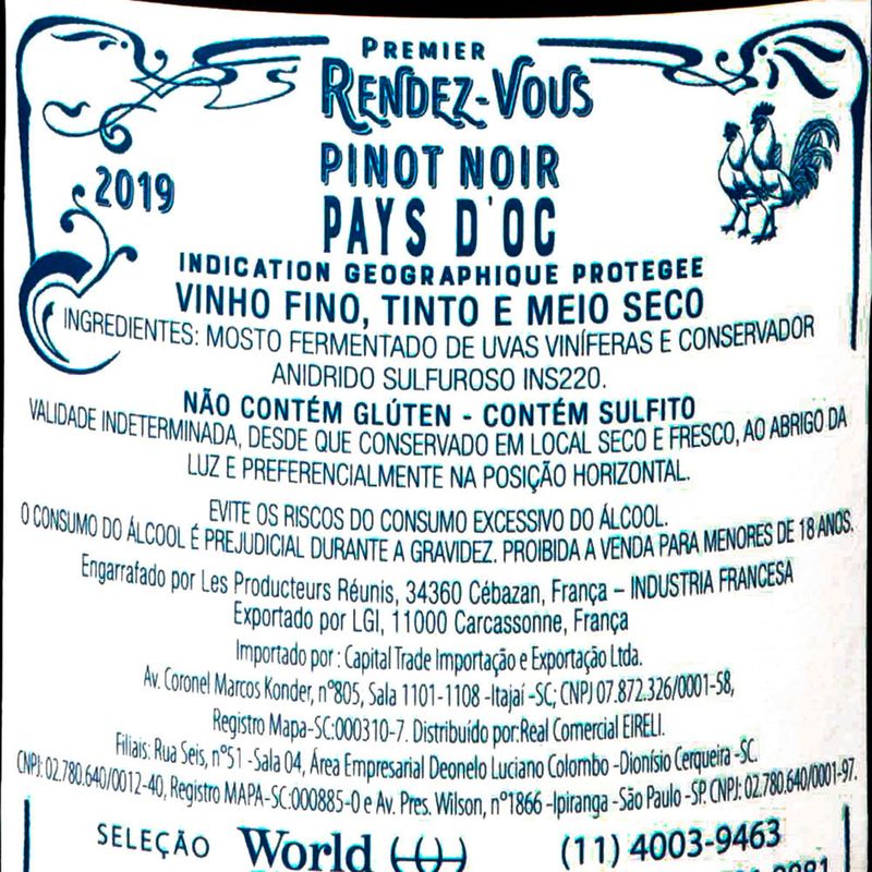 Vinho-Tinto-Meio-Seco-Frances-Premier-Pinot-Noir-2019-Rendez-Vous-Garrafa-750ml