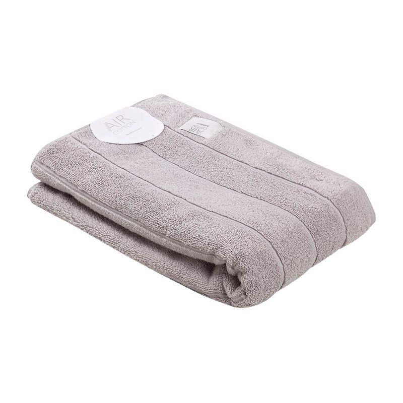 Toalha-de-Banho-100--Algodao-Cinza-Dual-Air-Cotton-Buddemeyer