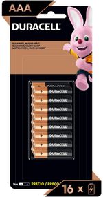 Pilha Alcalina Palito AAA Duracell Original Cartela Com 16 Unidades - Envio  Rápido