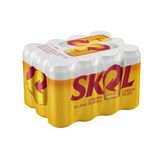 Cerveja Pilsen Skol Pack 12 Latas 473ml Cada