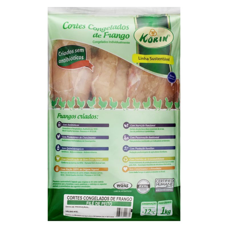 File-de-Peito-de-Frango-Congelado-Korin-Sustentavel-Pacote-1kg