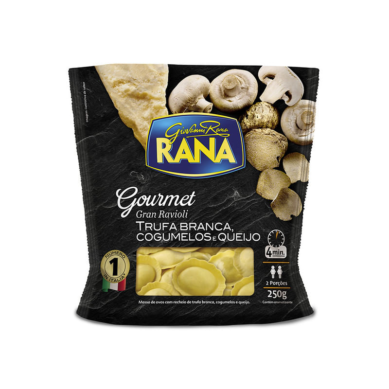 Gran-Ravioli-Recheio-Trufa-Branca-Cogumelos-e-Queijo-Rana-Gourmet-Sache-250g