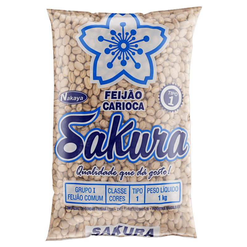 Feijao-Carioca-Tipo-1-Sakura-Pacote-1kg