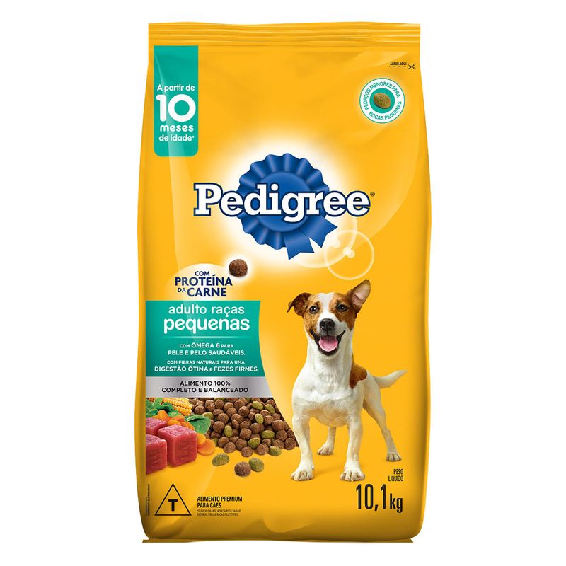 Alimento-para-Caes-Adultos-Racas-Pequenas-Carne-Pedigree-Pacote-10kg