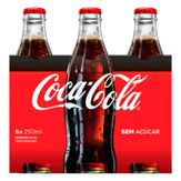 Coca-Cola Perfeita Zero Açúcar Pack 6 Garrafas 250ml Cada