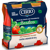 Molho de Tomate com Manjericão Basilico Cirio Pack 2 Unidades 420g Cada