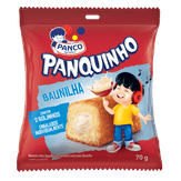 Mini Bolo com Recheio de Baunilha Panquinho Panco Pacote 70g 2 Unidades