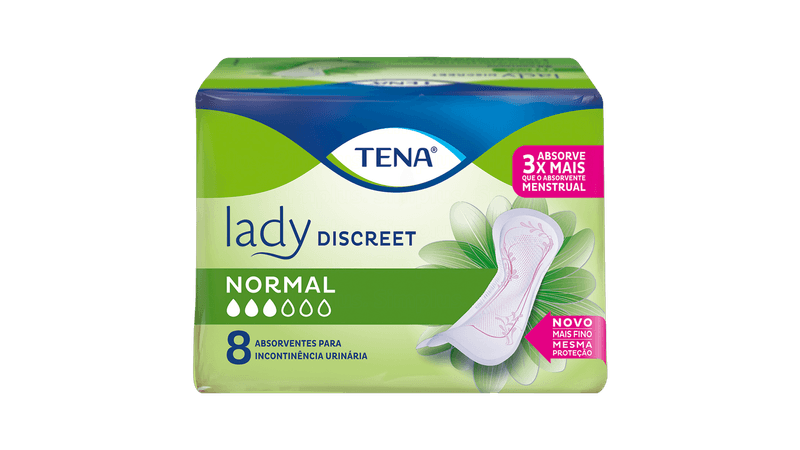 Absorvente para Incontinência Urinária Tena Lady Discreet Normal 8 Unidades