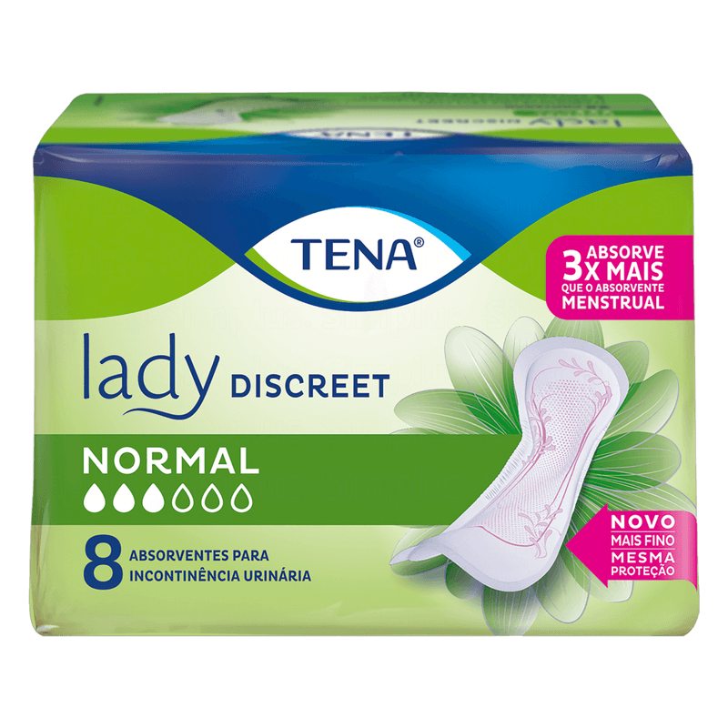 Absorvente-sem-Abas-Normal-Lady-Discreet-Tena-Pacote-8-Unidades
